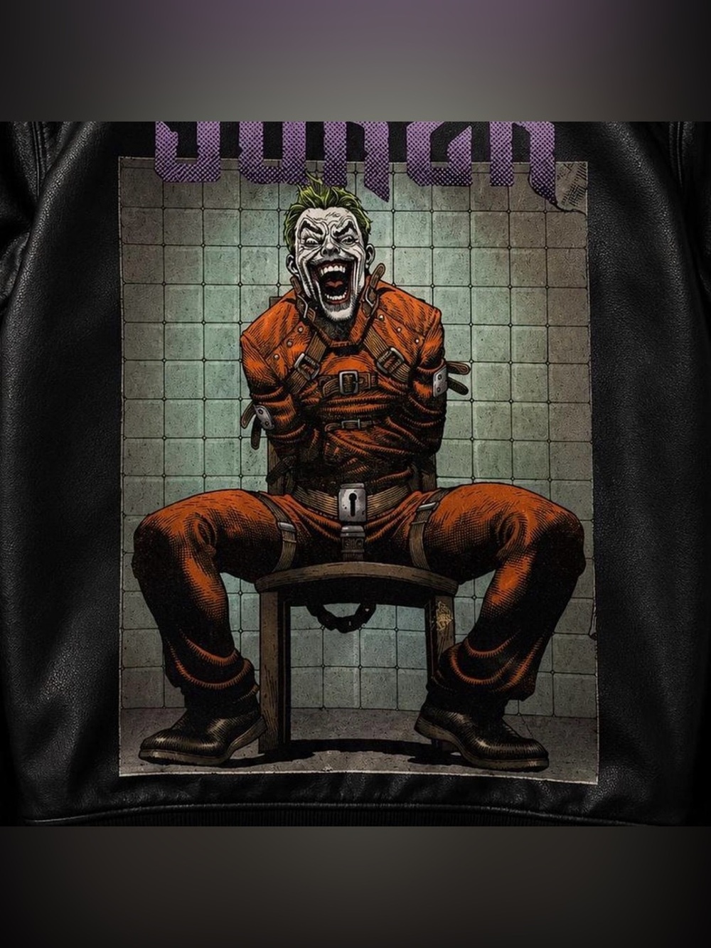 Members Only × Batman ‘The Joker’ Varsity Leather Jacket - Size XL - NWT - Picture 5 of 6